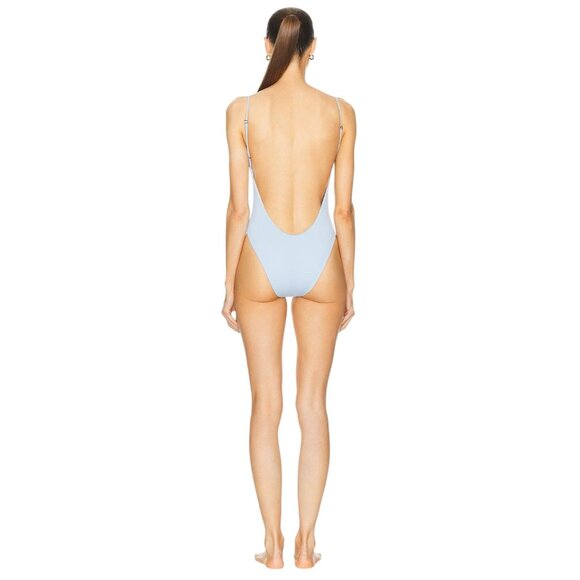 HAIGHT. Bethania One Piece Swimsuit in Celeste Blue Large New Womens - Picture 2 of 8